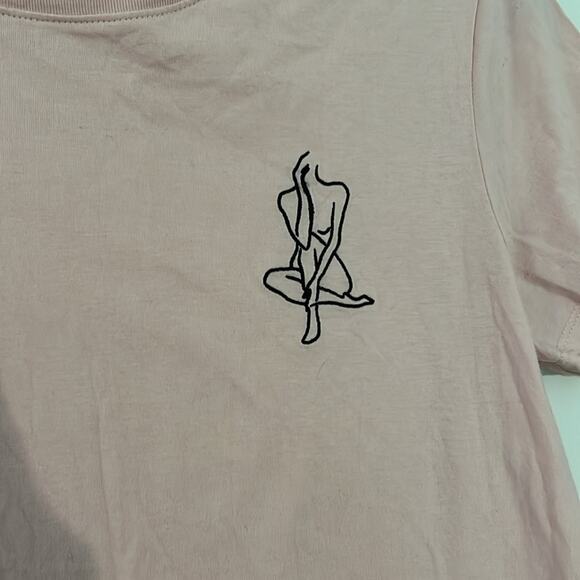 Forever‎ 21 feminine pink t-shirt sz M - Picture 2 of 4